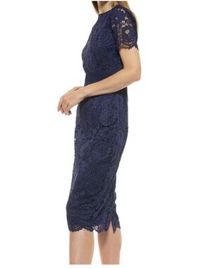 Alexa Admor Navy Lace Midi Dress – Size 8